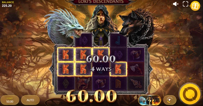 Loki's Descendants - Monster Spins-modus actief
